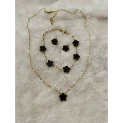 1Pc Stainless Steel New Plant Clover Adjustable Bracelet for Women, Hot Selling Five Leaf Flower Shell Acrylic Bracelet Jewelry