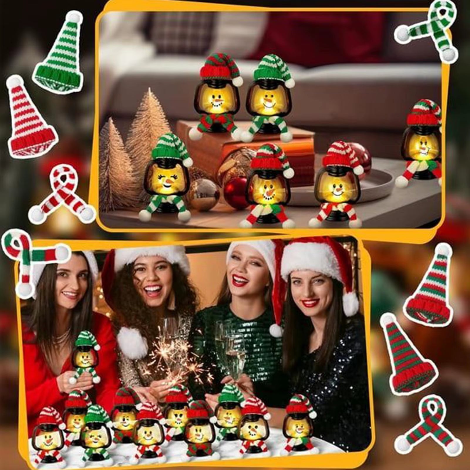 Linterna de muñeco de nieve 